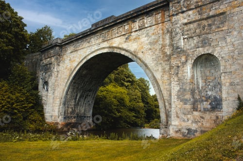 Preview: Beautiful shot of Montagu Bridge over River North Esk in Dalkeith Country Park, Scotland