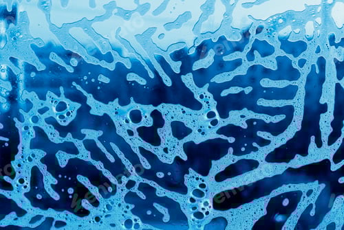 Preview: Soap foam pattern on glass