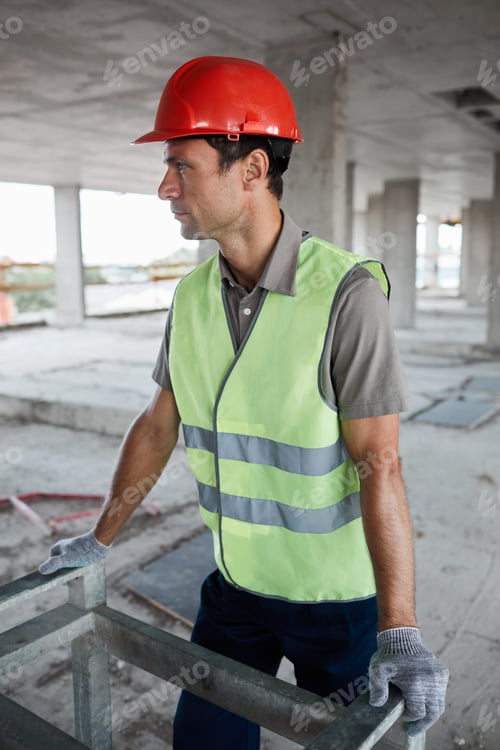 Preview: Vertical Portrait of Construction Worker