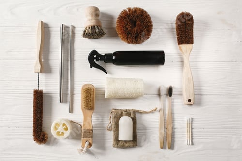 Preview: Bamboo toothbrush, brush, crystal deodorant,luffa,ear sticks, metal straws
