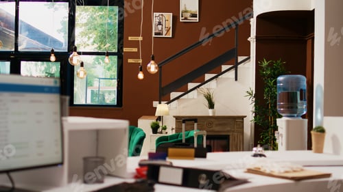 Preview: Empty reception front desk and lobby