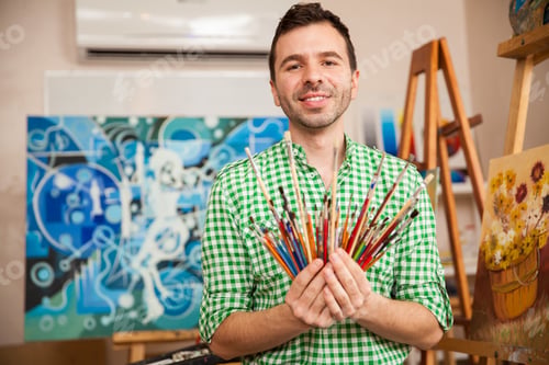 Preview: Young male artist loves to paint