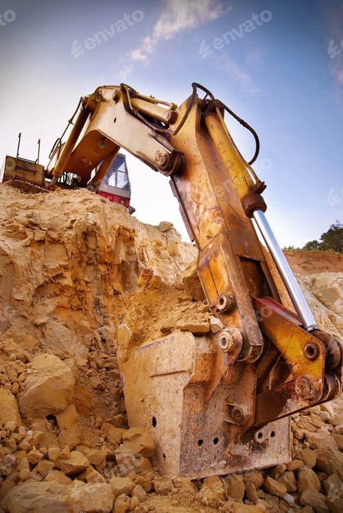 Preview: Close-up of a construction site excavator
