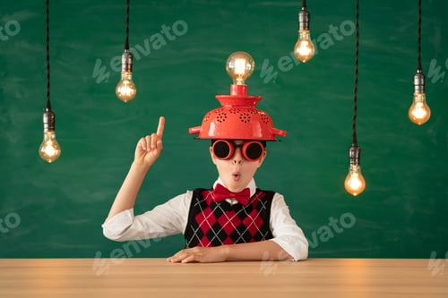 Preview: Bright new idea concept. Back to school