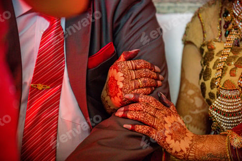 Preview: Human Hands Couple Bride Groom Holding Items Weddings Festival Celebrations
