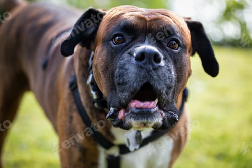 Preview: Portrait of a big boxer dog