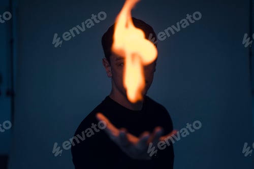 Preview: Magician with flame