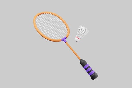 Preview: Badminton racquet with shuttlecock set