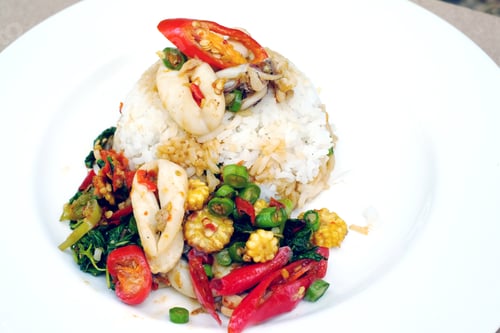 Preview: Basil Fried Rice With Squid