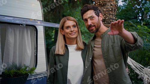 Preview: Spouses Caucasian woman and man married couple husband and wife girlfriend and boyfriend walking