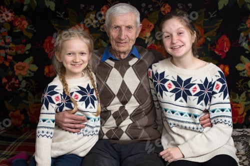 Preview: grandfather with granddaughters