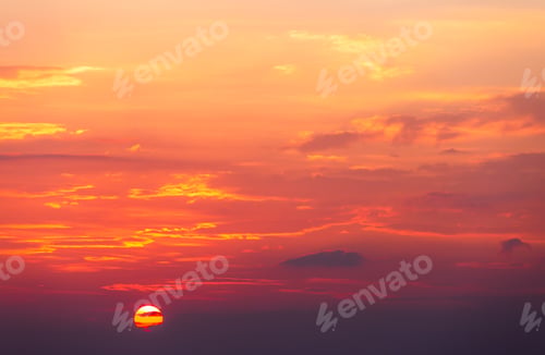 Preview: colorful dramatic sky with cloud at sunset