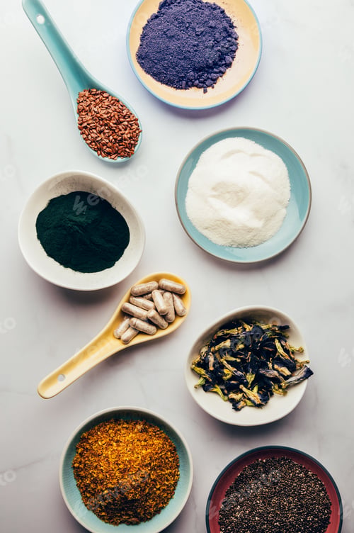 Preview: Variety of healthy food supplements