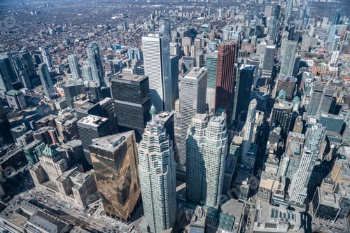 Preview: Aerial view of Toronto city skyline, Canada