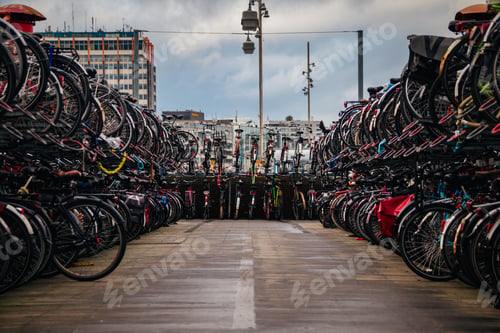 Preview: Beautiful view of bicycle parking