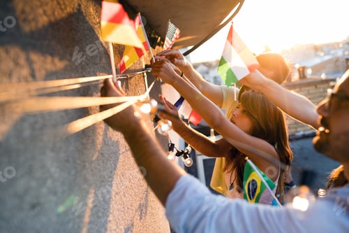 Preview: Friends of different culutres having fun, promoting peace without racial prejudices