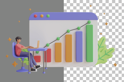 Preview: Business Growth 3D Illustration