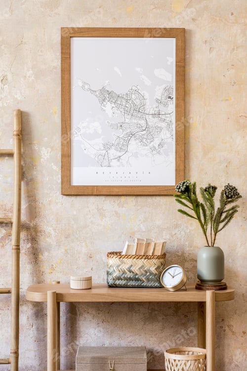 Preview: Stylish scandinavian interior of living room