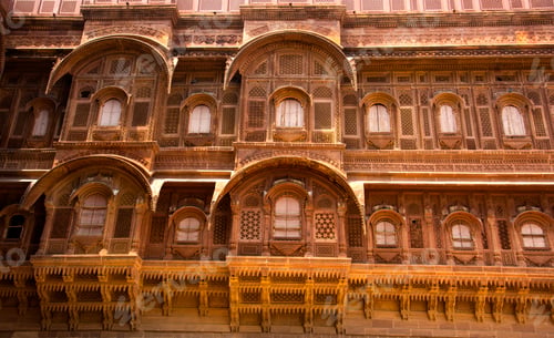 Preview: Exterior view of the 15th century Mehrangarh Fortress in Jodhpur, India.
