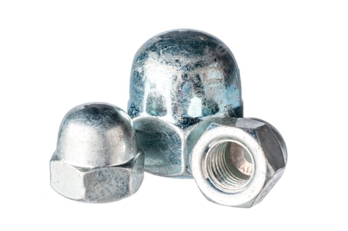 Preview: Metal nuts isolated on white background