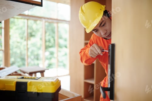 Preview: Workman Installing Smart Lock
