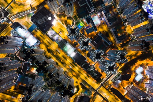 Preview: Tin Shui Wai, Hong Kong -27 October 2018: Hong Kong residential at night