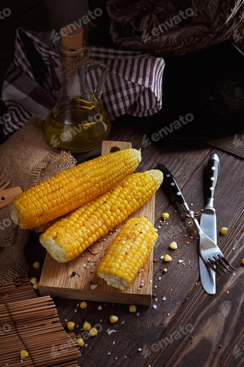 Preview: Golden Corn Cob with Oil, Herbs and Salt