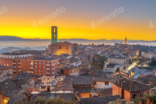 Preview: Perugia, Italy Old Town Skyline