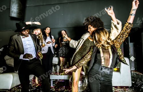 Preview: Friends having party in a nightclub