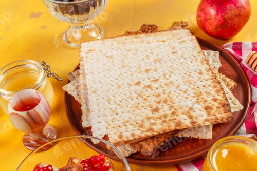 Preview: traditional Jewish kosher matzo for Easter pesah