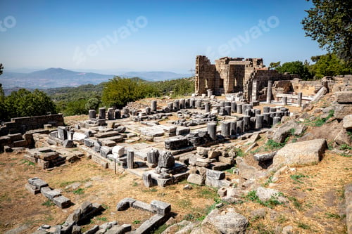 Preview: Labranda archaeological site, the Temple of Zeus Labraundeus, Mugla Province, Turkey.