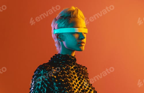 Preview: Representation of a bionic super human with advanced technology parts