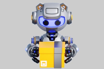 Preview: Robot Holding a Yellow Box