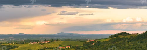Preview: Panorama of vineyards hills in south Styria, Austria. Tuscany like place to visit