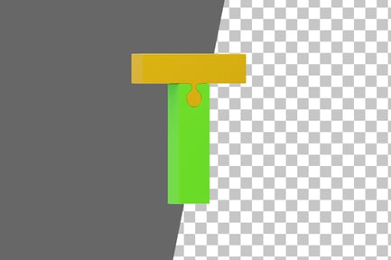 Preview: Puzzle T 3D Icon