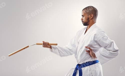 Preview: Swinging his nunchucks like a pro