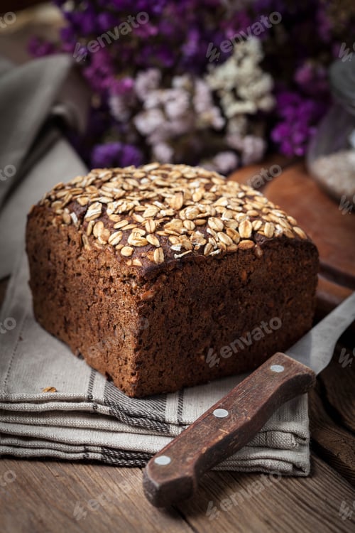 Preview: Whole Grain rye bread with seeds.