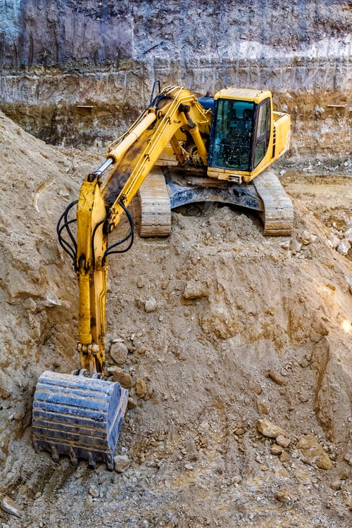 Preview: Excavator. Construction equipment working at the construction site
