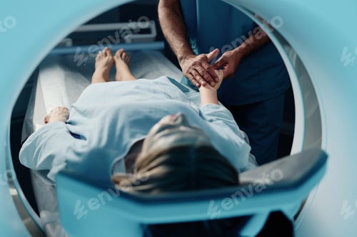 Preview: Unrecognizable Doctor Supporting Female Patient