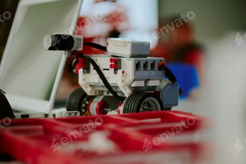 Preview: Gray Robot on Wheels
