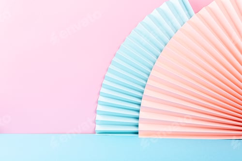 Preview: Colorful abstract background with paper fans