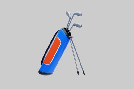 Preview: Blue and orange golf bag