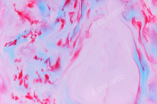 Preview: Pink Blue Abstract Background On A Liquid, Pink Minimalist Background, Pop Art Pattern, Pastel