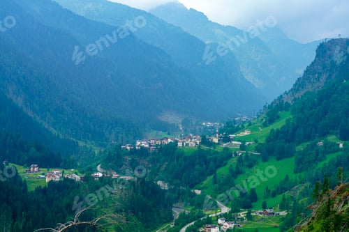 Preview: Mountain landscape along the road to Colle Santa Lucia, Dolomites