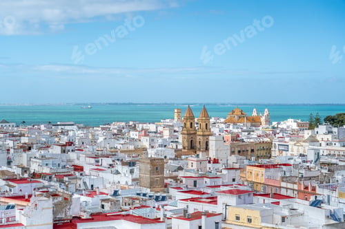 Preview: Aerial view of Cadiz - Cadiz, Andalusia, Spain