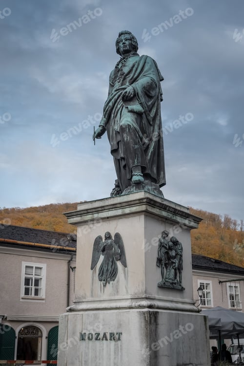 Preview: Mozart Statue at Mozartplatz - Salzburg, Austria