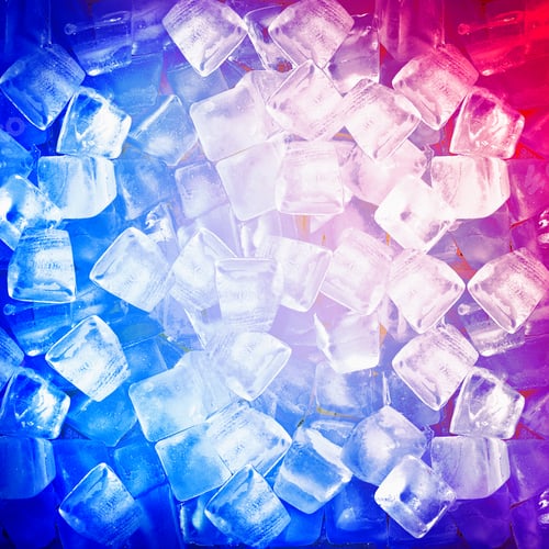 Preview: background with ice cubes in blue light