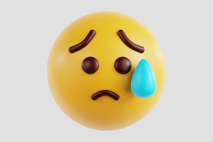 Preview: 3D Disappointed But Relieved Face Emoji