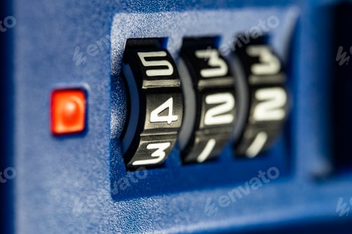 Preview: Combination code lock, three numbers numerical password