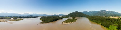 Preview: Aerial Panoramic View of a River in the valley